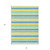 8' X 10' Blue Yellow and Green Striped Washable Non Skid Indoor Outdoor Area Rug N270-561299