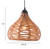 Natural Lantern Metal Dimmable Ceiling Light With Natural Shades N270-391889