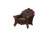 48" Dark Brown Faux Leather Tufted Club Chair N270-515757