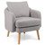 Sherpa Accent Chair Modern Living Room Chair with Seat Cushion-Grey - Color: Gray D681-HV10635GR