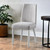 23" Gray Solid Wood And Fabric Upholstered Parsons Chair N270-530238