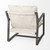 34" Cream And Black Fabric Lounge Chair N270-392007