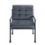 27" Gray Velvet And Steel Arm Chair N270-488099