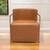 27" Brown And Gold Faux Leather Arm Chair N270-556474
