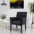 Fabric Upholstered Executive Guest Armchair with Rubber Wood Legs-Black - Color: Black D681-HW65741DK