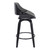 26" Gray And Black Faux Leather And Iron Swivel Low Back Counter Height Bar Chair N270-477165
