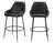 Set of Two 30" Black Faux Leather And Steel Bar Height Bar Chairs N270-555754