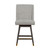 26" Brown and Gray Fabric and Solid Wood Counter Height Swivel Bar Chair N270-491373