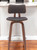 26" Brown And Wood Brown Faux Leather Swivel Low Back Counter Height Bar Chair N270-534432