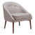 28" Gray And Brown Fabric Tufted Barrel Chair N270-556456