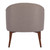 28" Gray And Brown Fabric Tufted Barrel Chair N270-556456