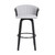 30" Light Gray And Black Fabric Swivel Bar Height Bar Chair N270-534425