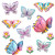Color: AGATE, Ballon Size: 10inch - Colourful Butterfly Balloon Girl Birthday Party Supplies Flower F640-12000038067779344