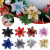 Color: Orange - Glitter Artificial Christmas Flowers Fabric Fake Flower Xmas Tree Ornaments Festiva F640-12000035248570513