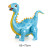Color: GRAY, Ballon Size: 7inch - 3D Standing Dinosaur Balloon Cartoon T Rex Dino Foil Balloon for  F640-12000044406160852