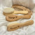 Color: Fluorescence Yellow - Personalized Baby Care Hair Brush Pure Natural Wool Wood Comb,Engraved F640-12000035923364097