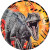 Color: Fluorescence Yellow - Dinosaur Party Decoration Disposable Tableware Paper Plates Cups Napki F640-12000040309105603