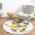 Color: Gold, Size: 120X120 - Basket swivel chair floor mat Q119-CJJJJRHD01930-Gold-120X120