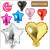 Color: Light Grey, Ballon Size: 6inch, Shape: X - 10pcs 5inch small cute heart star-shaped foil bal F640-12000039037542758