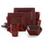 Gibson Elite Kiesling 16 Piece Hard Square Dinnerware Set in Red D970-107278.16
