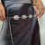 Color: Red, Belt Length: 110cm - Fashion Silver Bohemian female circular waist chain luxury blue ge F640-12000040518749618