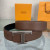 Color: Orange, Belt Length: 105CM - New Style Leather Belt for Men and Women, Classic Cowhide T Buc F640-12000049046043640