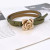 Color: camel, Belt Length: 105CM - 1.0cm New Unique Rose Genuine Leather Gold Belt Women Fashion Co F640-12000037158136870