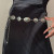 Color: GRAY, Belt Length: 110cm - Fashion Silver Bohemian female circular waist chain luxury blue g F640-12000040518749619