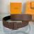 Color: Gold, Belt Length: 100cm - New Style Leather Belt for Men and Women, Classic Cowhide T Buckl F640-12000049046043630