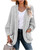 Color: Light grey, Size: S - Long-sleeved cardigan in a long-sleeved cardigan Q119-CJNSWTQB00144-Light grey-S