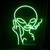 Color: Green, Electrical outlet: US - DIY Decorative Lamp Room Bedroom Alien Led Acrylic Neon Lamp Q119-CJJT164053403CX