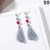 Color: 20 - Tassel earrings Japan and South Korea wild earrings personality retro pendant European  Q119-CJZBLXLX02808-20