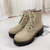 Color: beige, Size: 36-winter, Style:  - Plus Size 34-43 Autumn Winter warm Fashion Women's Lace-Up Q119-CJBHNSNS02048-beige-36-winter