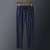 Color: Dark blue flat feet, Size: 3XL - Ice Silk Pants Men's Thin Casual Sports Pants Q119-CJXX121994761IR