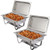 2 Packs Chafing 9 Quart Stainless Rectangular Chafer Buffet B593-KC37827