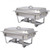 2 Packs Chafing 9 Quart Stainless Rectangular Chafer Buffet B593-KC37827