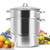 11-Quart Stainless Steel Pan Fruit Juicer Steamer - Color: Silver D681-KC46721