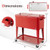 Portable Patio Cooler with Bottom Storage Shelf and Bottle Opener-Red - Color: Red D681-NP12523RD
