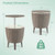 10 Gallon Cooler Bar Table Outdoor Coffee Table Ice Bucket with Telescopic Tabletop for Beer and Wi D681-NP11637CF