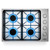 30/36 Inch Gas Cooktop with 4/6 Powerful Burners and ABS Knobs-30 inches - Color: Silver - Size: 30 D681-FP10544