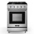 24 Inches Freestanding Natural Gas Range with 4 Burners Cooktop - Color: Silver D681-FP10540