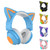 Wireless Cat Ear Headset Noise Canceling Longer Playtime Lighting Headphones over Ear Folding Headp K484-PEL_0R6C0TER