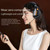 Wireless Headsets Over-Ear Stereo Earphones Longer Playtime Headphones with Flexional Microphone Wh K484-PEL_0R22XPRP