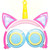 Cute Kids Cat Ear Headphones Wired Adjustable for Boys Girls Tablet Kids Headband Earphone Foldable K484-PEL_09FUTM7A