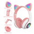 Cute Cat Ears Wireless Headphones with Mic Stereo Music Gaming Led RGB Bluetooth Headset Purple K484-PEL_0MYFB7UR