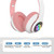 Cute Cat Ears Wireless Headphones with Mic Stereo Music Gaming Led RGB Bluetooth Headset Purple K484-PEL_0MYFB7UR