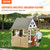 Outdoor Wooden Playhouse Kids Garden Games Cottage with Door Window Sink E415-XWJCMCDH0000ICF0VV0