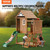 Outdoor Wooden Playhouse Kids Garden Game Cottage with Slide Ladder Window E415-XWJCMCCDH000Q5QD9V0