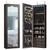 5 LEDs Lockable Mirror Jewelry Cabinet Armoire with 6 Drawers-Brown - Color: Brown D681-HW63090CF
