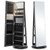360?° Rotating Mirrored Jewelry Cabinet Armoire 3 Color LED Modes Lockable-Black - Color: Black D681-JV10430DK
